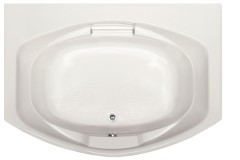 Jessica Rectangle Tub with Curving Front, Center Side Drain