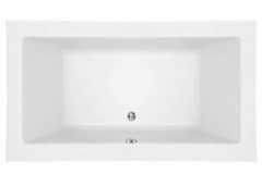 Kayla Rectangle Tub, Center Side Drain, Modern Wide Rim