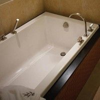 Lacey Drop-in Soaking Bathtub Shown Installed