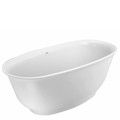 Oval Bathtub with Curving Lip, Pedestal Style Base