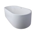 Freestanding Oval Bath with Straight Sides, Flat 1.5 Inch Rim