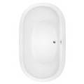 Oval Tub, Center Side Drain, Modern Flat Rim