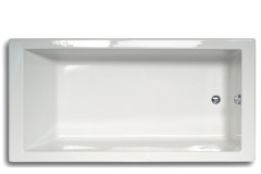 Lindsey Modern Rectangle Tub, End Drain