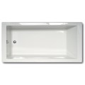 Modern Rectangle Tub with End Drain and Flat Rim