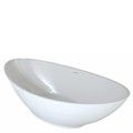 Oval Freestanding Bath, Raised Backrests, Curving Sides, Center Drain