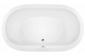 Modern Oval Tub, Center Side Drain, Flat Rim