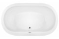 Modern Oval Tub, Center Side Drain, Flat Rim