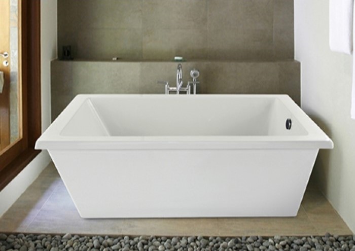 Modern Rectangle Tub, with Fold Over Rim