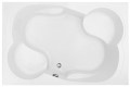 Rectangle Tub Deck, Oval Bathing Well, 2 Seats, Armrests