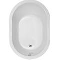 Malia Modern Oval Bathtub, End Drain