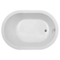 Oval Bath with an End Drain, Wide Rim