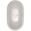Oval Tub with Center Drain, Rolled Rim