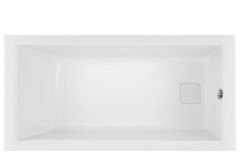 Marlie Modern Rectangle Tub, End Drain with Hidden Drain Cover