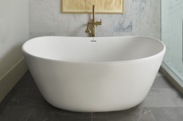 Oval Freestanding Bath with Curving Sides