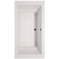 Rectangle Tub with Center Drain, Flat Rim, Lumbar Support