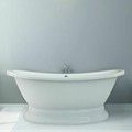 Oval Slipper Soaking Tub, Floor Mount