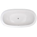 Mitra Top View, Center Drain, Flat Rim