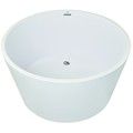 Japanese Round Bathtub with Slotted Overflow, Freestanding