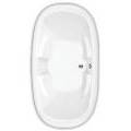 Oval Tub, Center Side Drain, Armrests, Raised Backrests