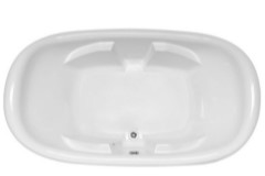 Natalie Oval Tub, Center Side Drain, Armrests, Raised Backrests