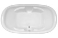 Oval Tub, Rolled Rim, Center Drain Soaking Bathtubn