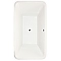 Rectangle Tub with Rounded Corners, Center Drain
