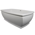 Rectangle Freestanding Tub, Decorative Rim & Base, Curving Sides