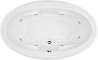 Hydro Systems Nina Oval Tub, Center Drain, Armrests, 8 Jet Whirlpool