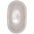 Oval Tub with Center - Side Drain, Flat Rim