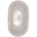 Oval Tub, Center Side Drain, Modern Flat Rim