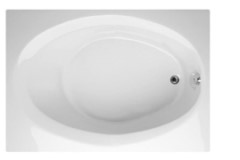 Ovation Rectangle Bath, Oval Interior, End Drain