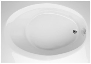 Hydro Systems Ovation Rectangle Tub Deck, Oval Bathing Well, Neckrest, End Drain