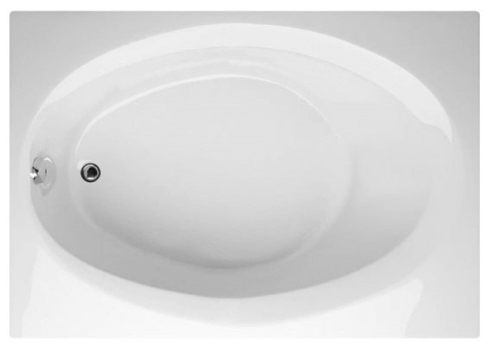 Rectangle Tub Deck, Oval Interior, Neckrest, End Drain