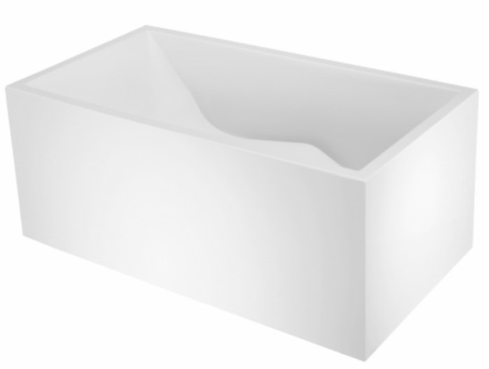 Rectangle Bathtub with Sculpted, Curving Bathing Well
