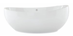 Oval Center Drain Freestanding Bath, Thin Rim