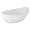 Oval Freestanding Tub with Raised Rim on Both Ends (One Higher than the Other)