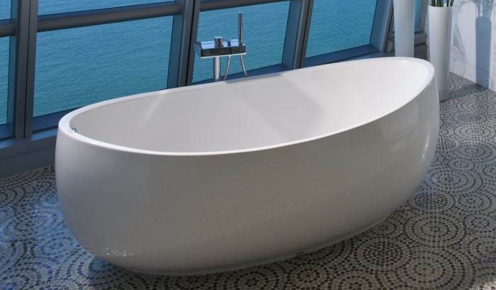 Modern Oval Freestanding Slipper Bath