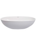Modern Oval Freestanding Tub with Curving Sides