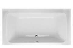 Rectangle Bath, Center Side Drain, Rounded Interior Corners