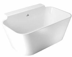 Freestanding Bath with Back Shelf