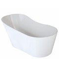 Oval Freestanding Slipper Bath, End Drain, Thin Rim