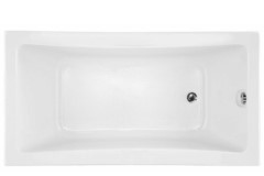 Rosemarie Rectangle Bath, End Drain, Curved Interior Sides