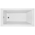 Top View, Modern Rectangle Bathtub, End Drain