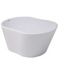 Oval Freestanding Bath with Slight Figure 8 Shape, End Drain