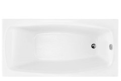 Solitude Rectangle Bath, Angled Interior, End Drain