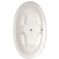 Oval Tub, 4 Armrests, Center Drain, Flat Rim