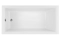 Modern Rectangle Tub, End Drain, Flat Rim