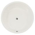 Round Center Drain Bath, Modern Flat Rim