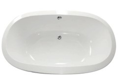 Hydro Systems Corazon Oval Tub, Center Side Drain, Wide Modern Rim