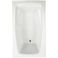Hydro Systems Granite Rectangle Tub, Rounded Interior Corners, End Drain, Armrests